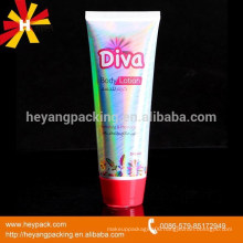 230ml plastic flip cap tube with colorful shining sticker label